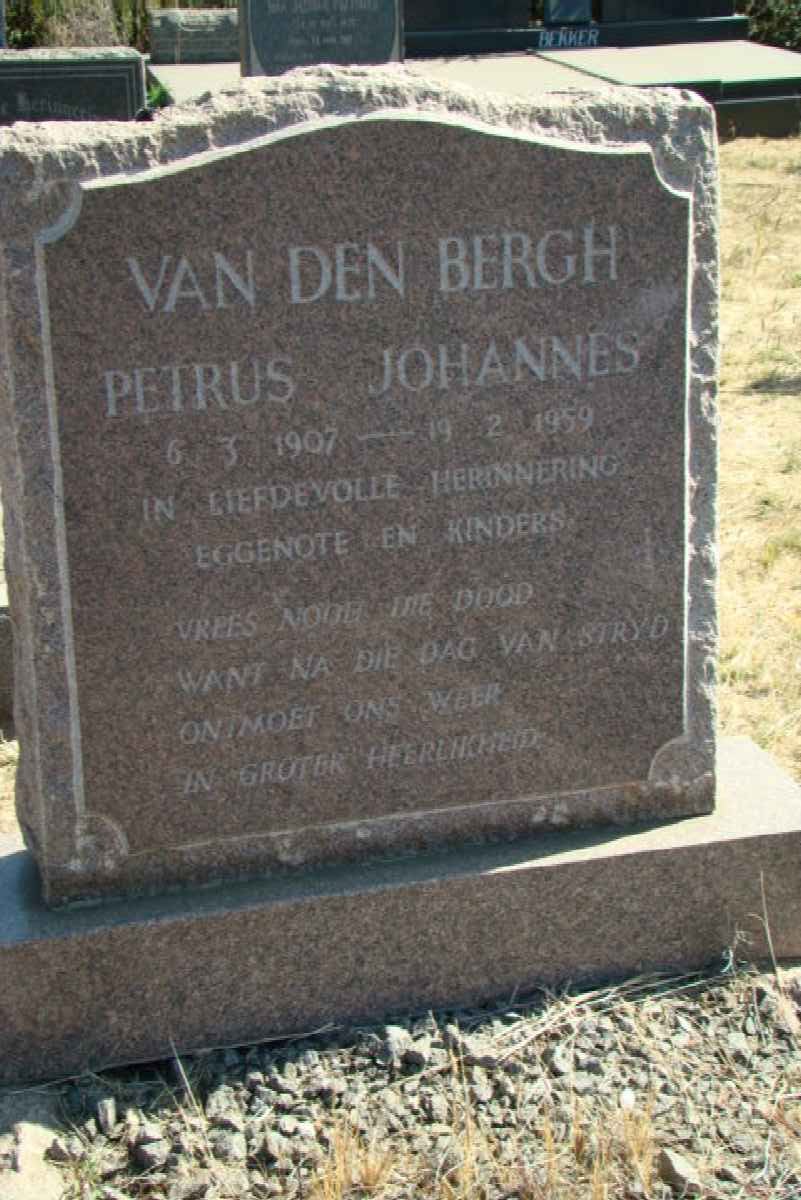 BERGH Petrus Johannes, van den 1907-1959