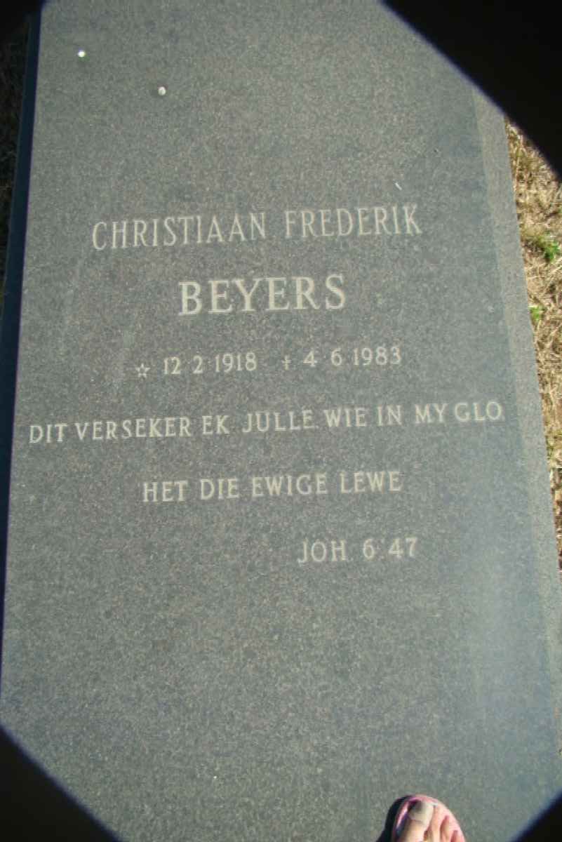 BEYERS Christiaan Frederik 1918-1983