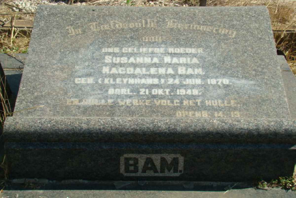 BAM Susanna Maria Magdalena 1870-1948