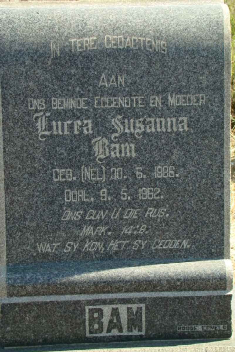 BAM Lucia Susanna nee NEL 1886-1962