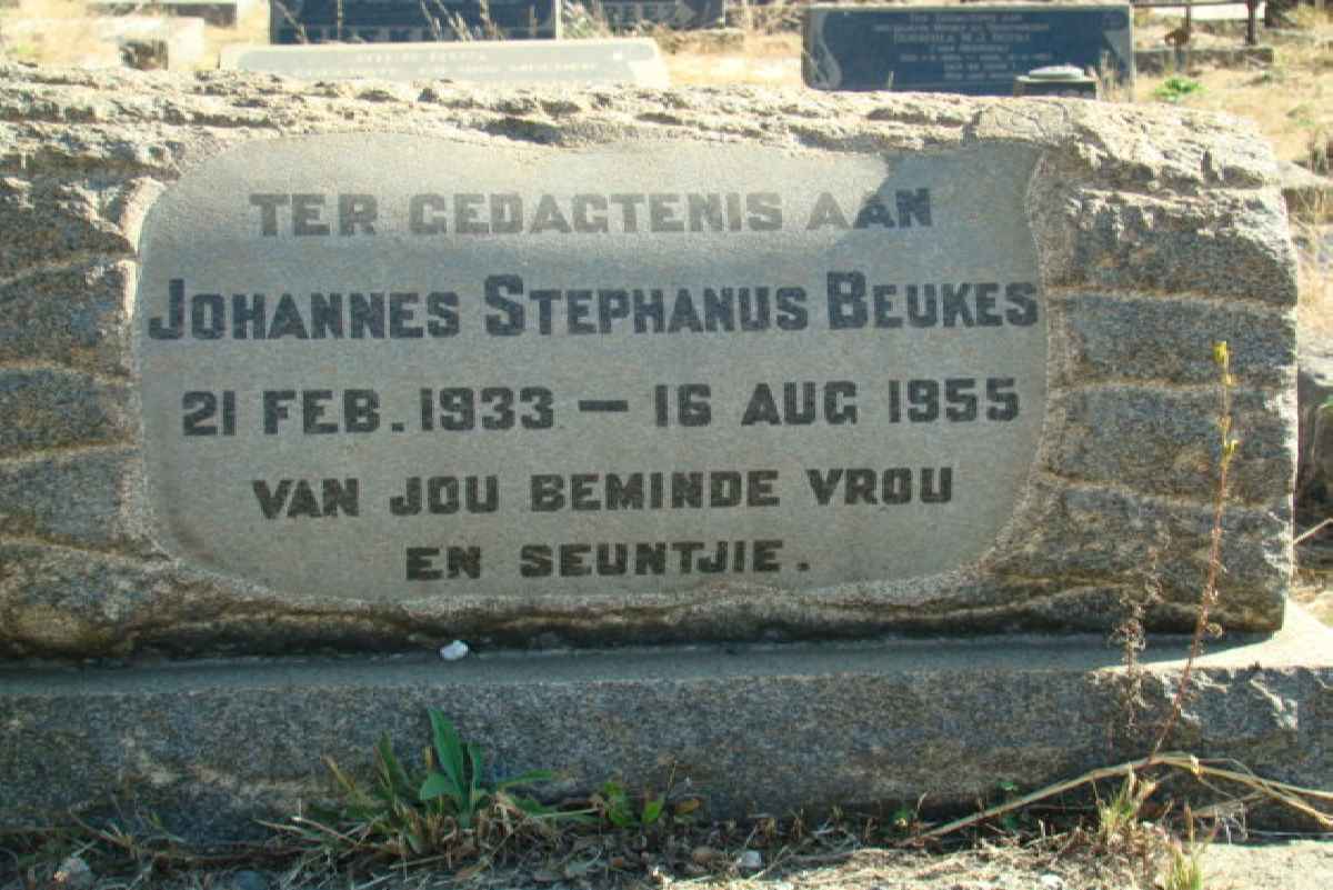 BEUKES Johannes Stephanus 1933-1955