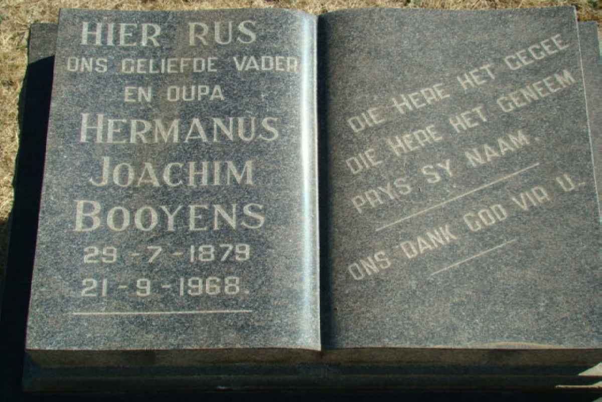 BOOYENS Hermanus Joachim 1879-1968