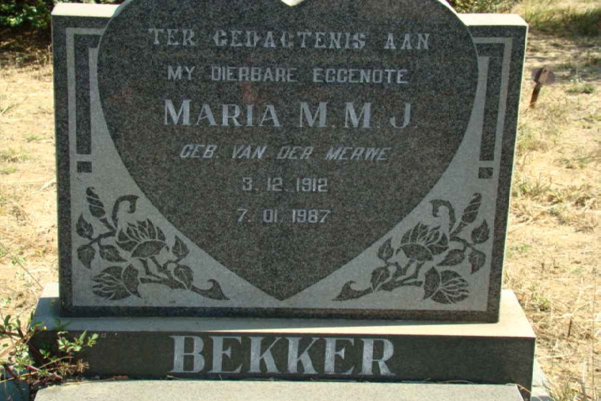 BEKKER Maria M.M.J. 1912-1987