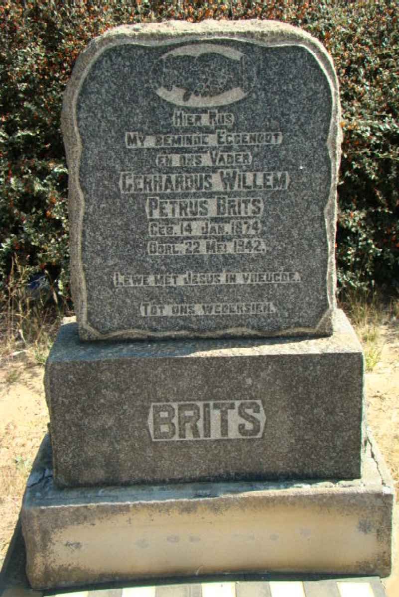 BRITS Gerhardus Willem Petrus 1874-1942