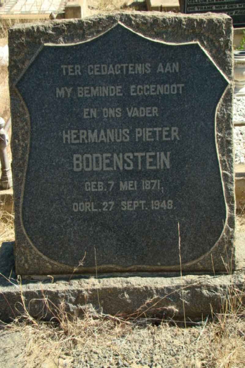 BODENSTEIN Hermanus Pieter 1871-1948
