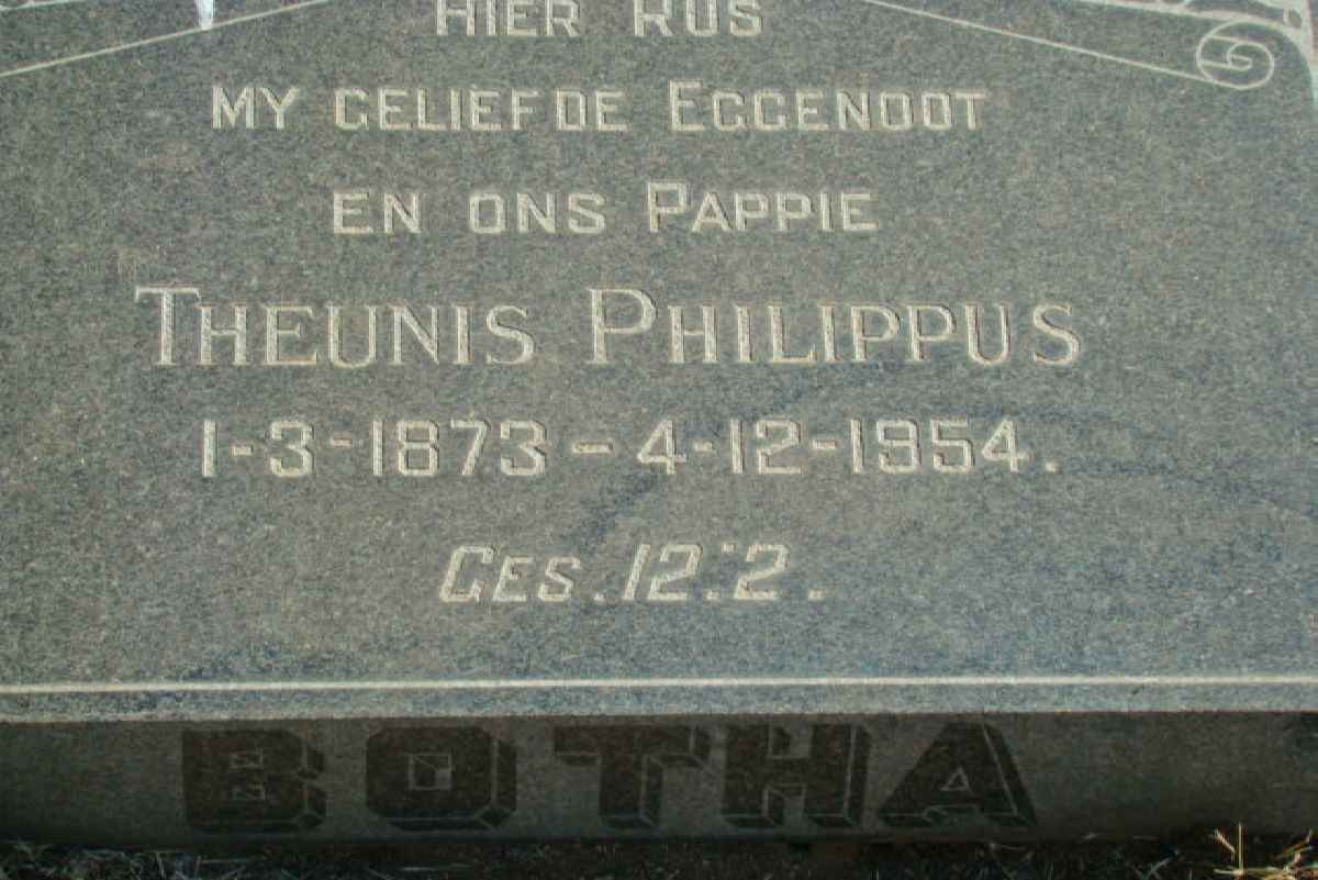 BOTHA Theunis Philippus 1873-1954