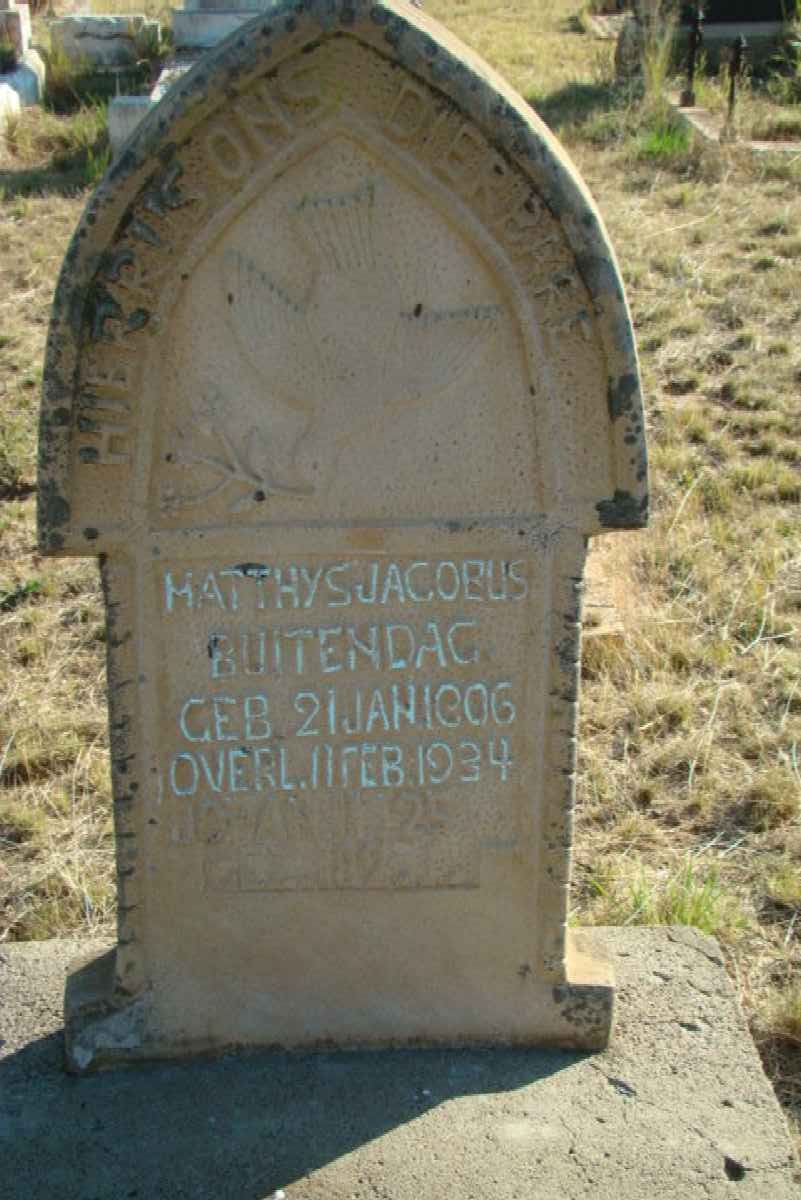 BUITENDAG Matthys Jacobus 1906-1934