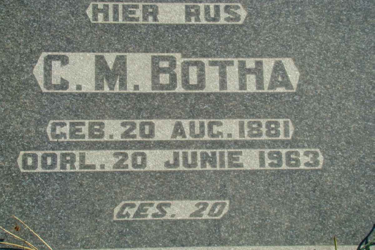 BOTHA C.M. 1881-1963