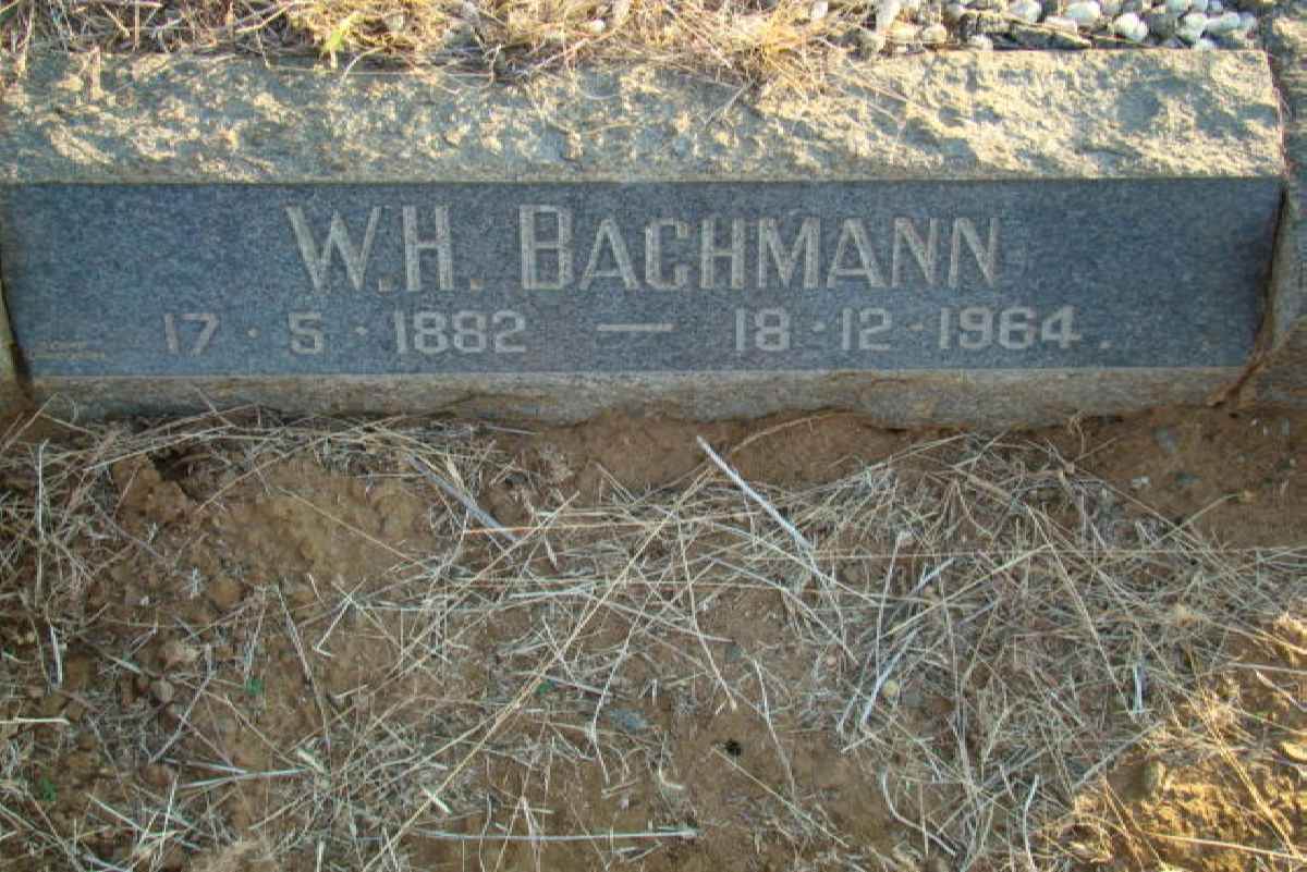 BACHMANN W.H. 1882-1964