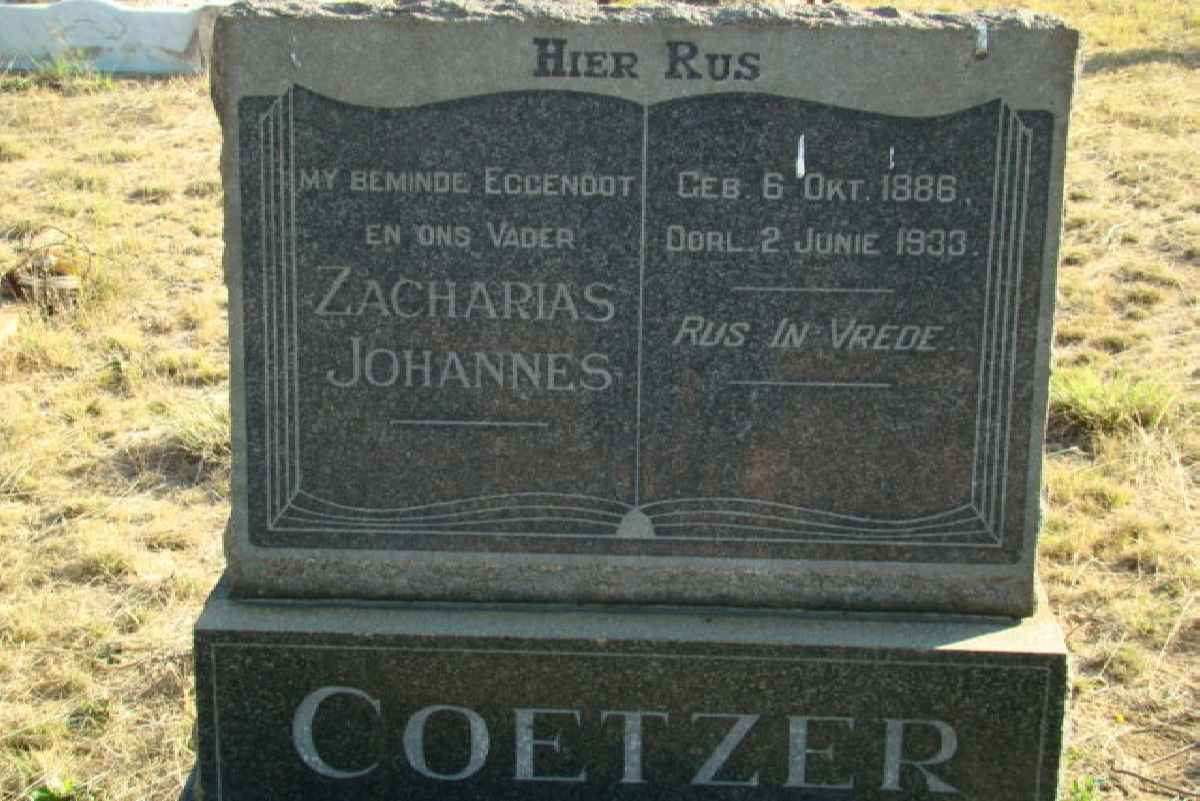COETZER Zacharias Johannes 1886-1933