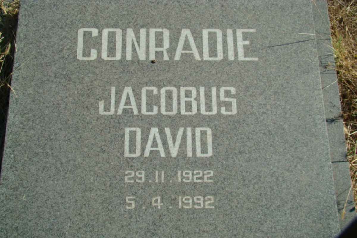 CONRADIE Jacobus David 1922-1992
