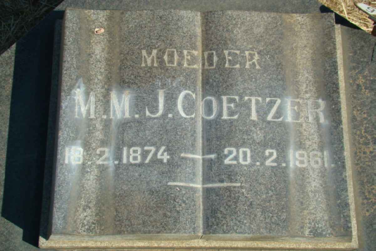 COETZER M.M.J. 1874-1961