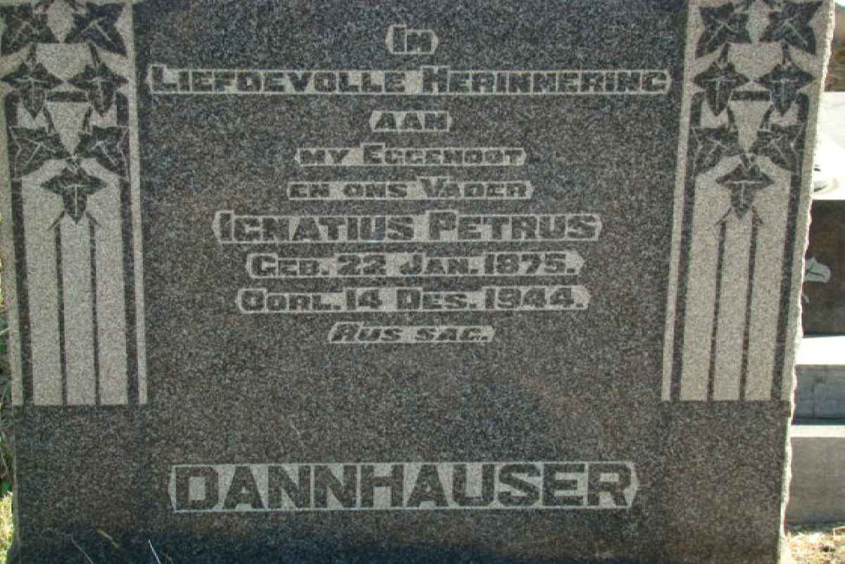 DANNHAUSER Ignatius Petrus 1875-1944