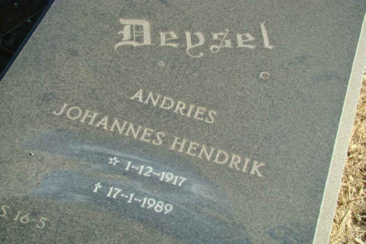 DEYSEL Andries Johannes Hendrik 1917-1989