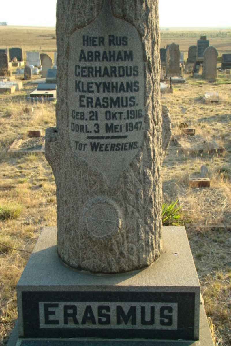 ERASMUS Abraham Gerhardus Kleynhans 1916-1947