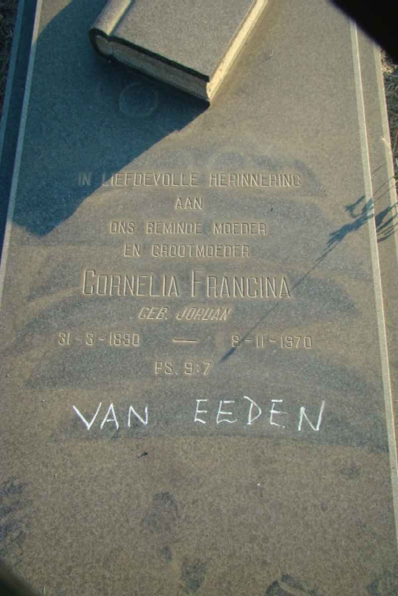 EEDEN Cornelia Francina, van nee JORDAN 1890-1970