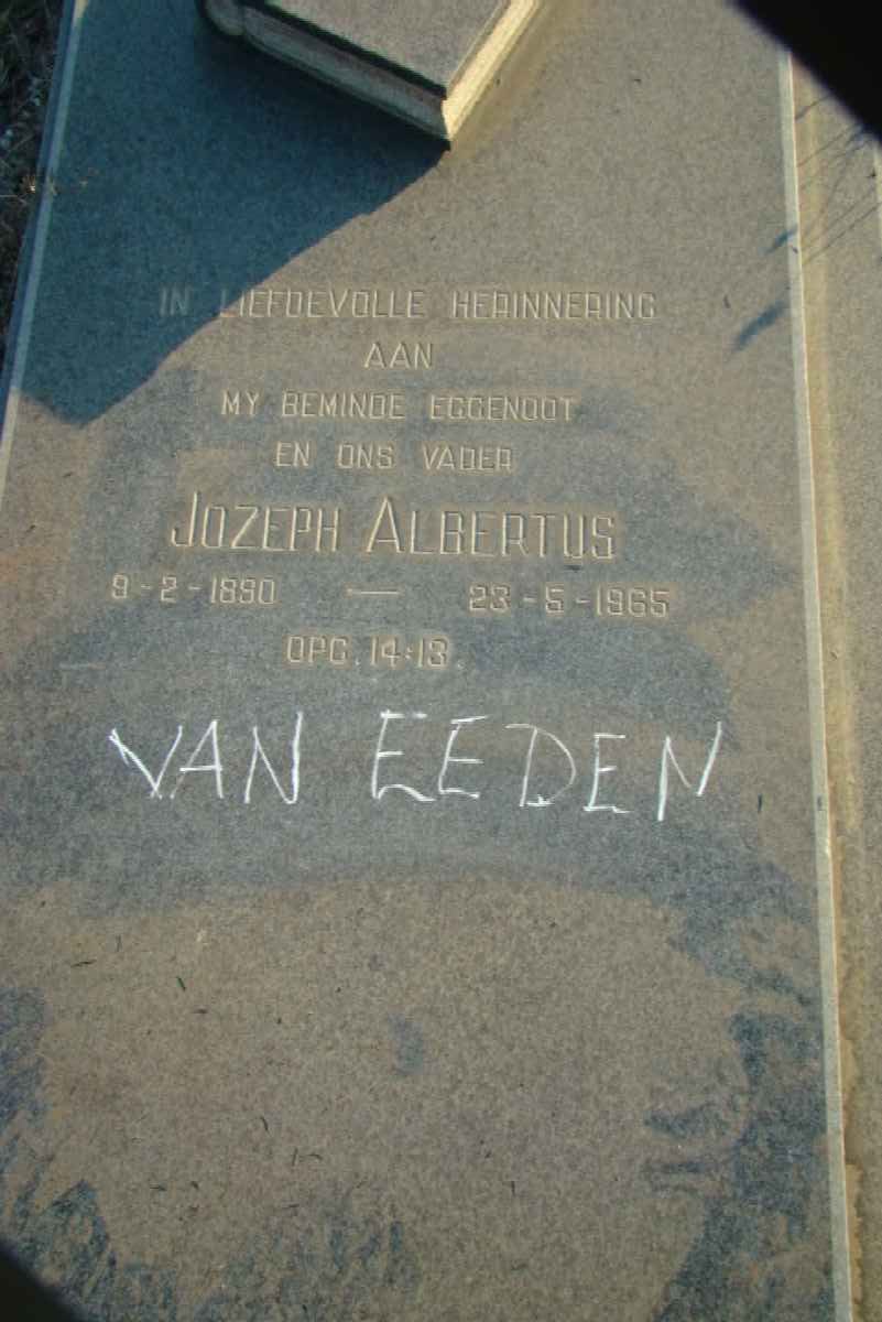 EEDEN Jozeph Albertus, van 1890-1965