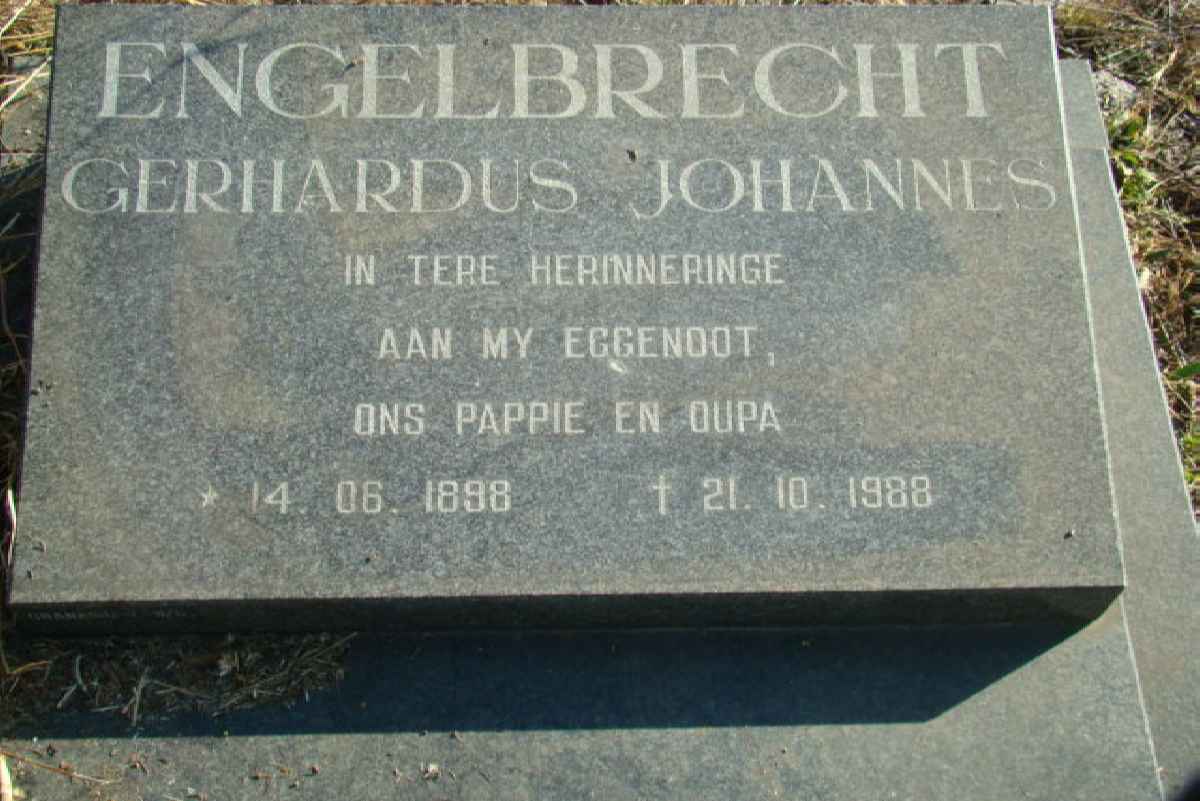 ENGELBRECHT Gerhardus Johannes 1898-1988