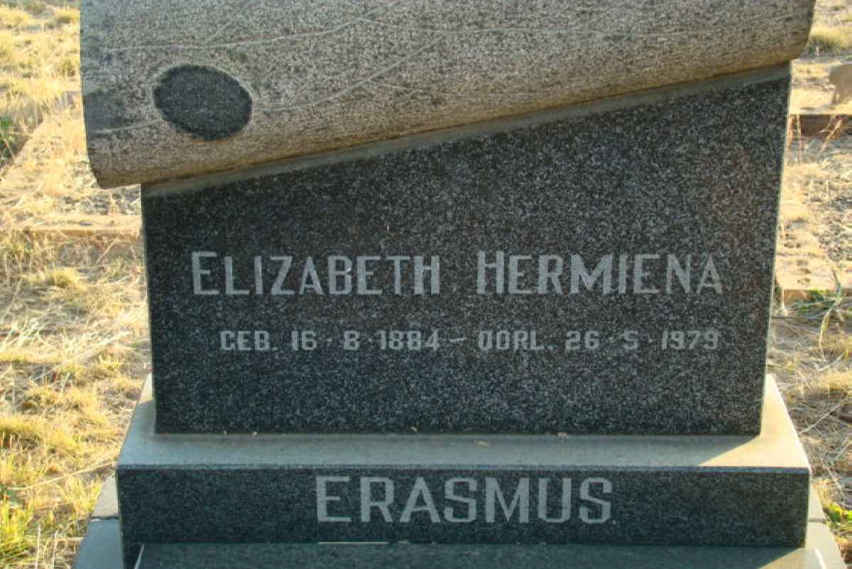 ERASMUS Elizabeth Hermiena 1884-1979