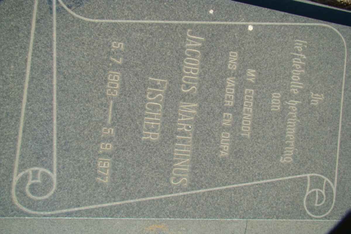 FISCHER Jacobus Marthinus 1903-1977
