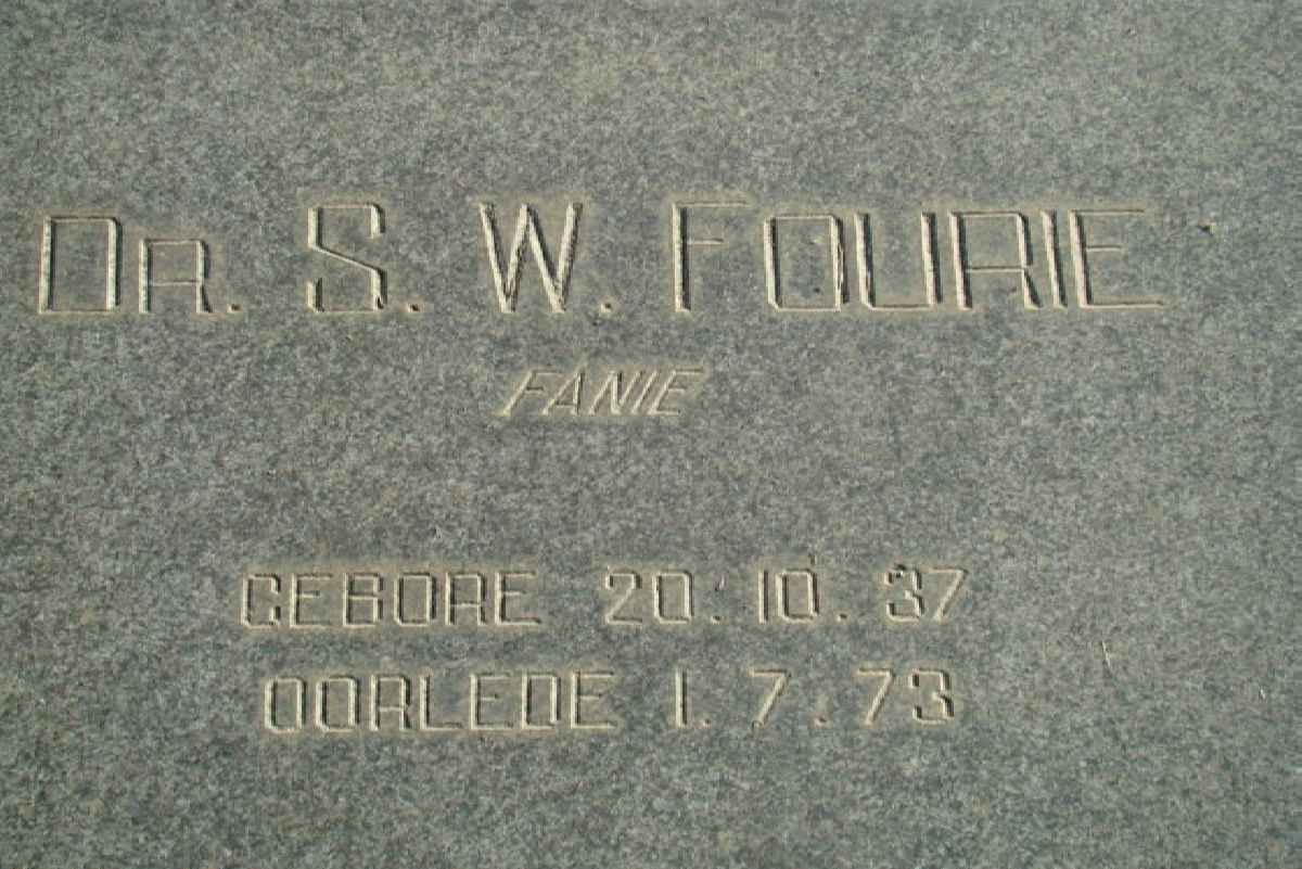FOURIE S.W. 1937-1973