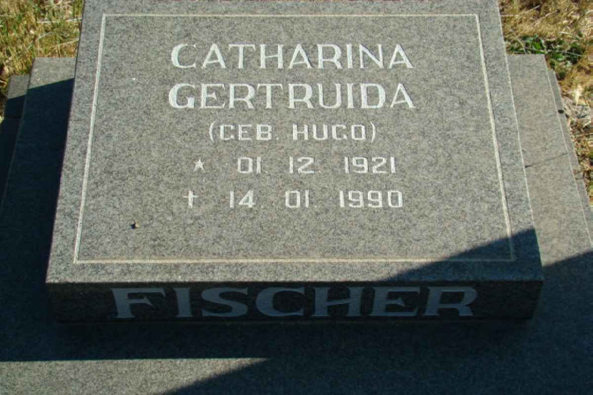 FISCHER Catharina Gertruida nee HUGO 1921-1990