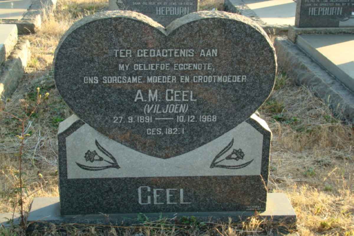 GEEL A.M. nee VILJOEN 1891-1968