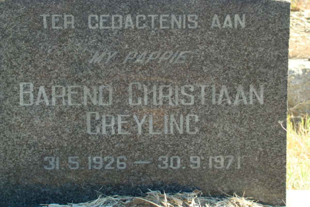 GREYLING Barend Christiaan 1926-1971