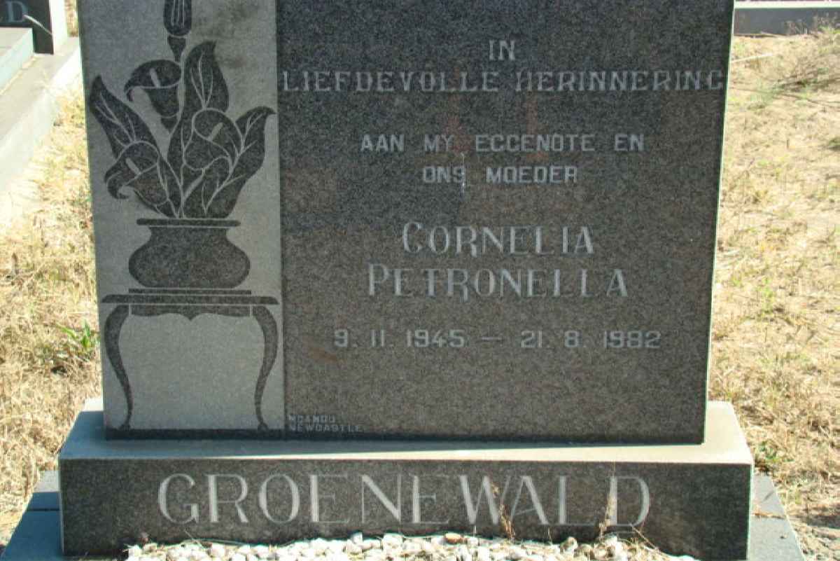 GROENEWALD Cornelia Petronella 1945-1982