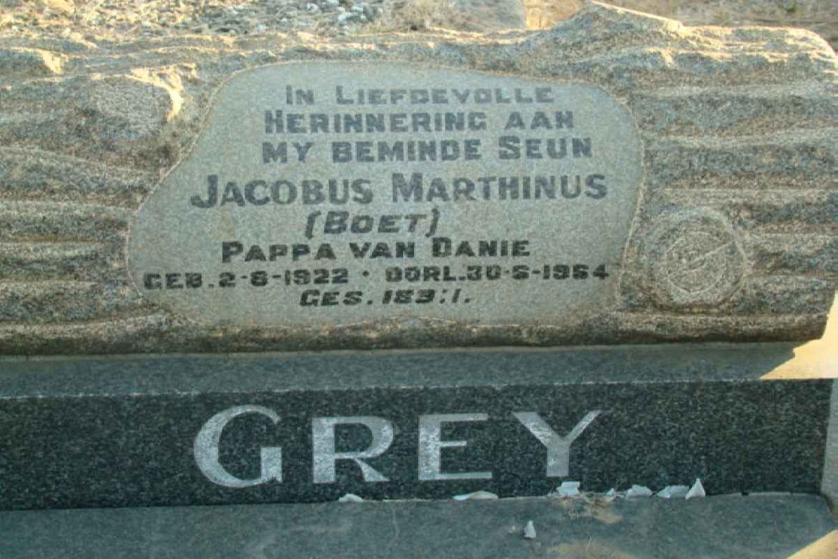 GREY Jacobus Marthinus 1922-1964