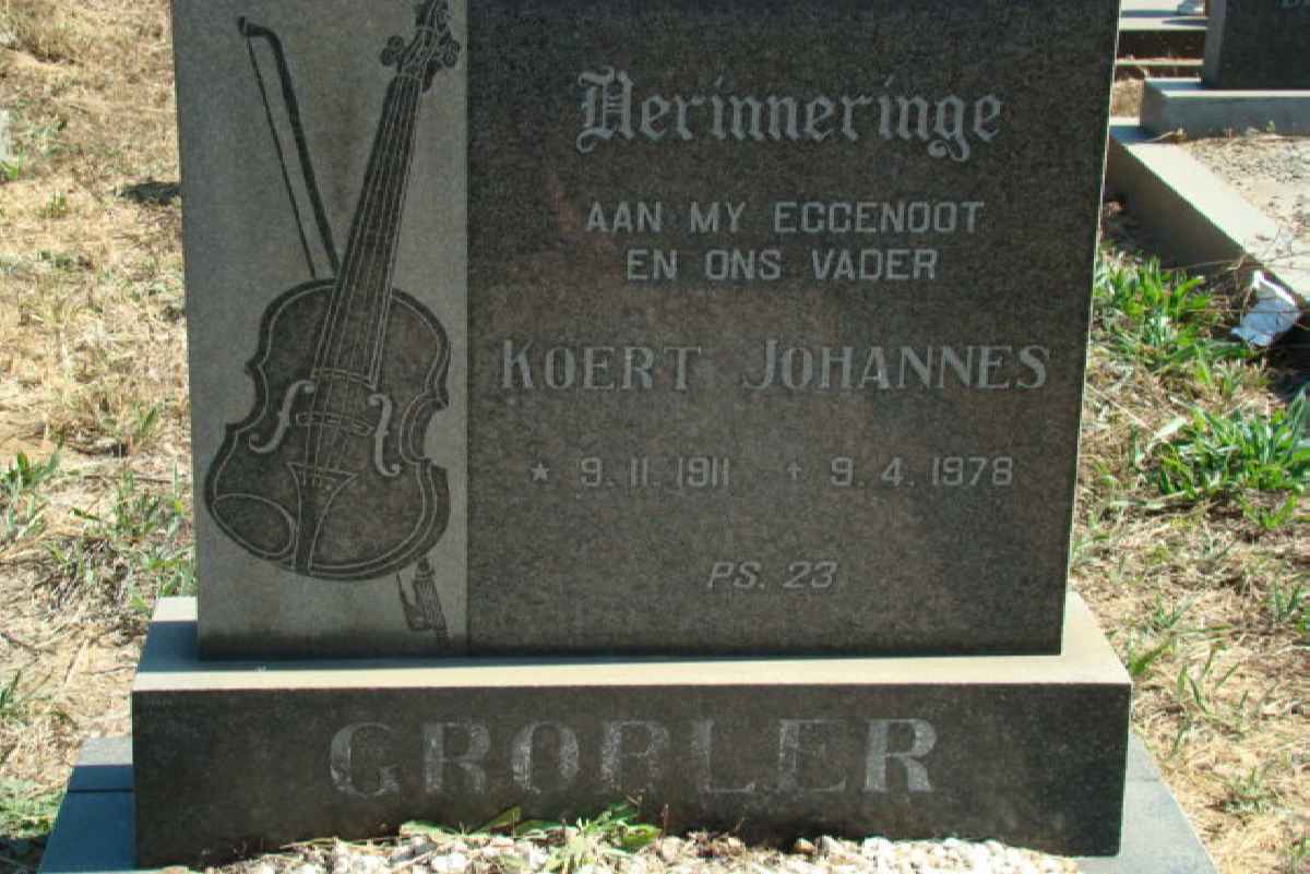 GROBLER Koert Johannes 1911-1978