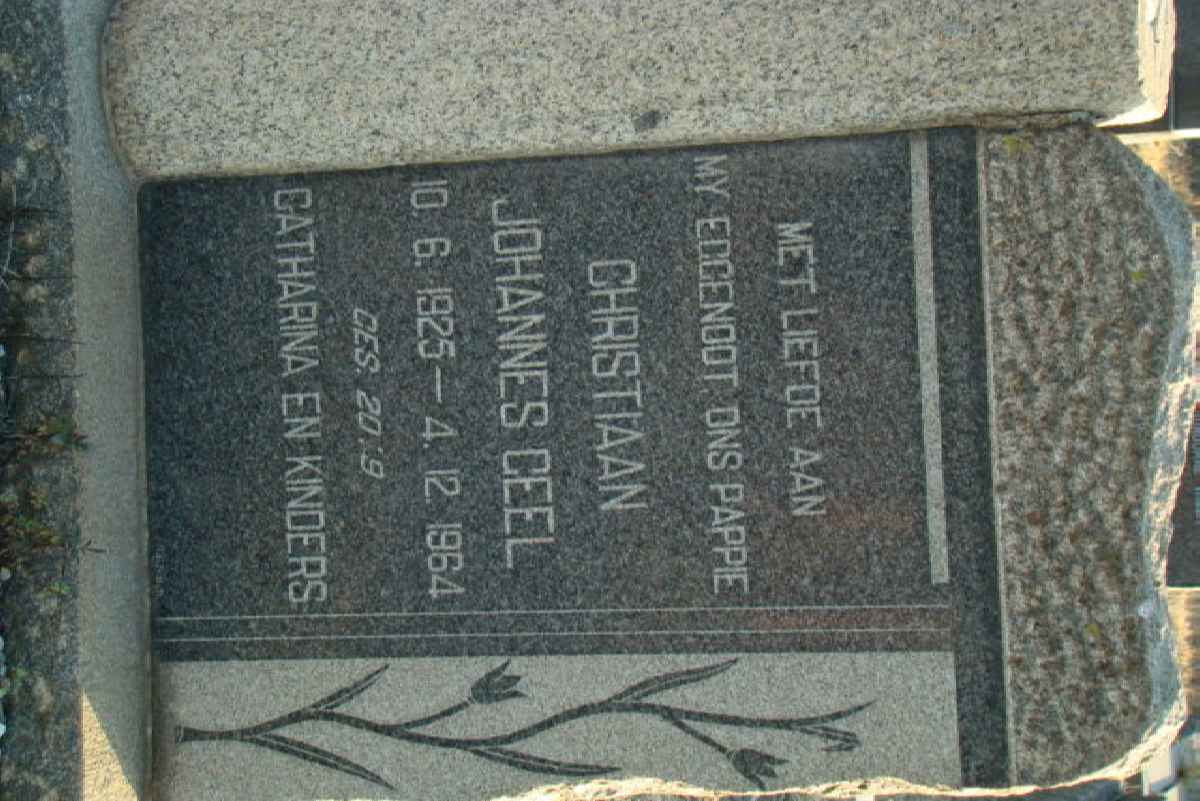 GEEL Christiaan Johannes 1925-1964