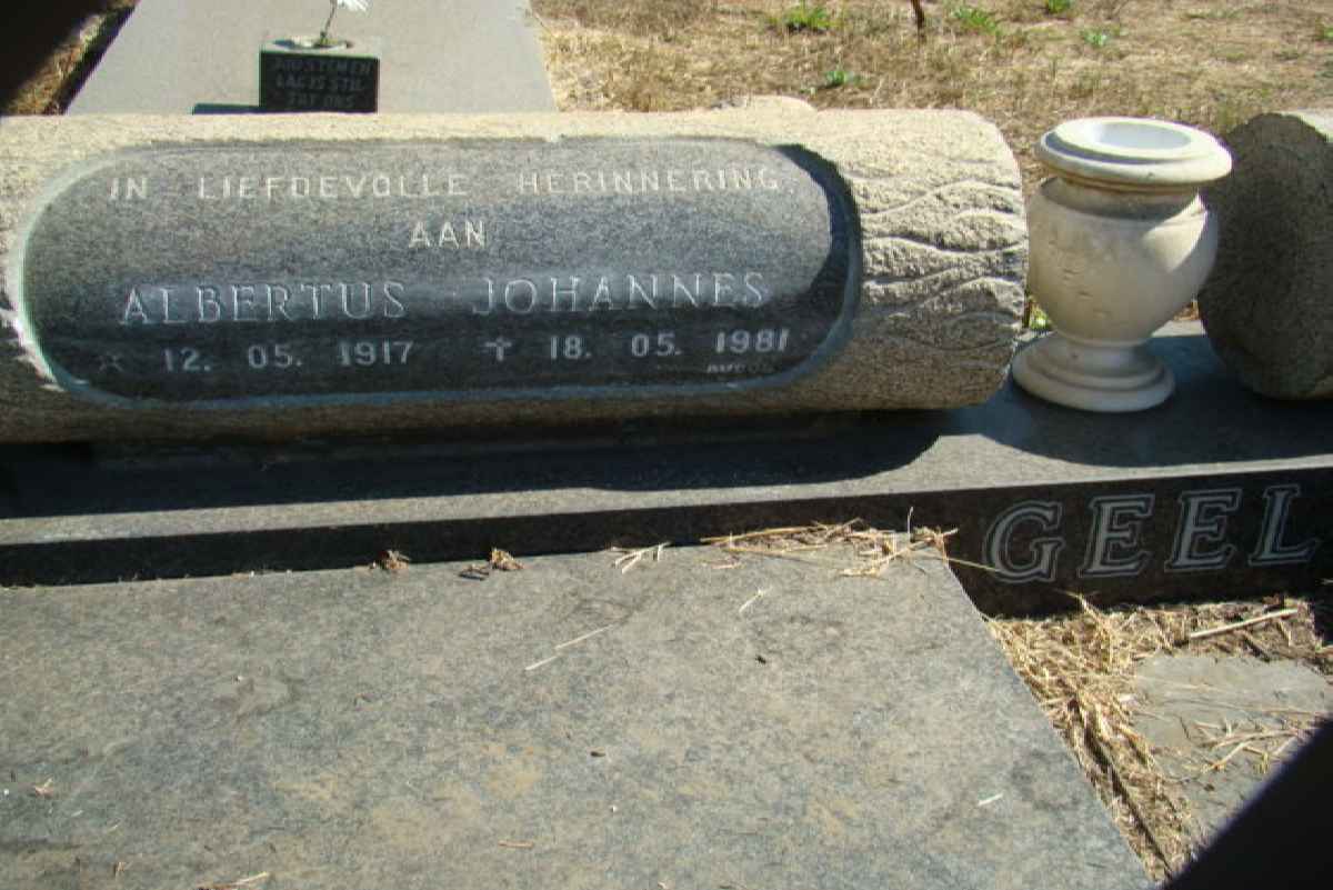 GEEL Albertus Johannes 1917-1981