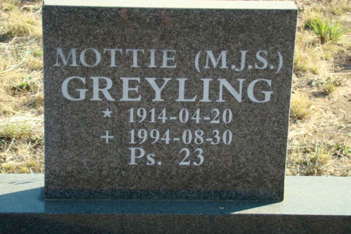 GREYLING M.J.S. 1914-1994