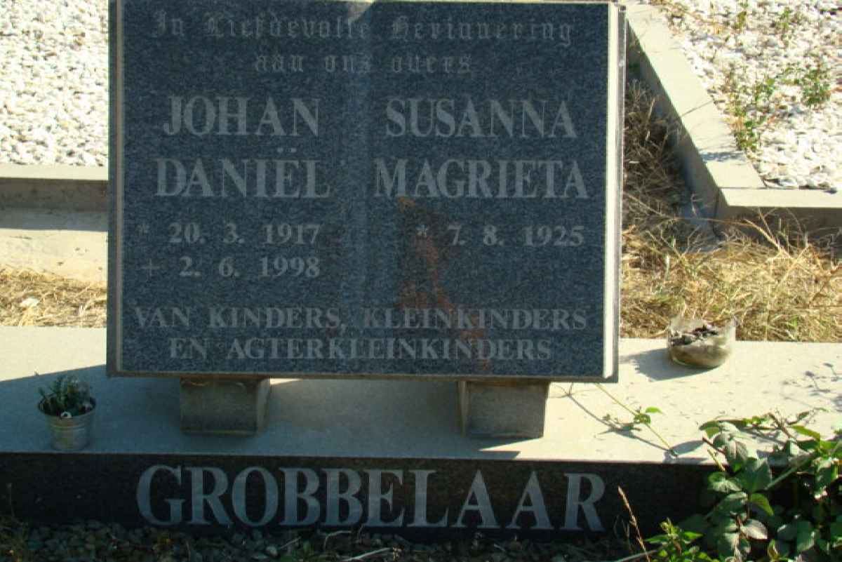 GROBBELAAR Johan Daniel 1917-1998 &amp; Susanna Magrieta 1925-