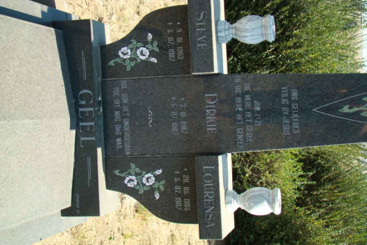 GEEL Steve 1963-1987 &amp; Lourensa 1965-1987 :: GEEL Dirkie 1987-1987