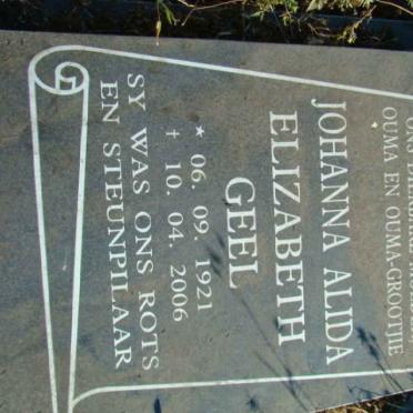 GEEL Johanna Alida Elizabeth 1921-2006