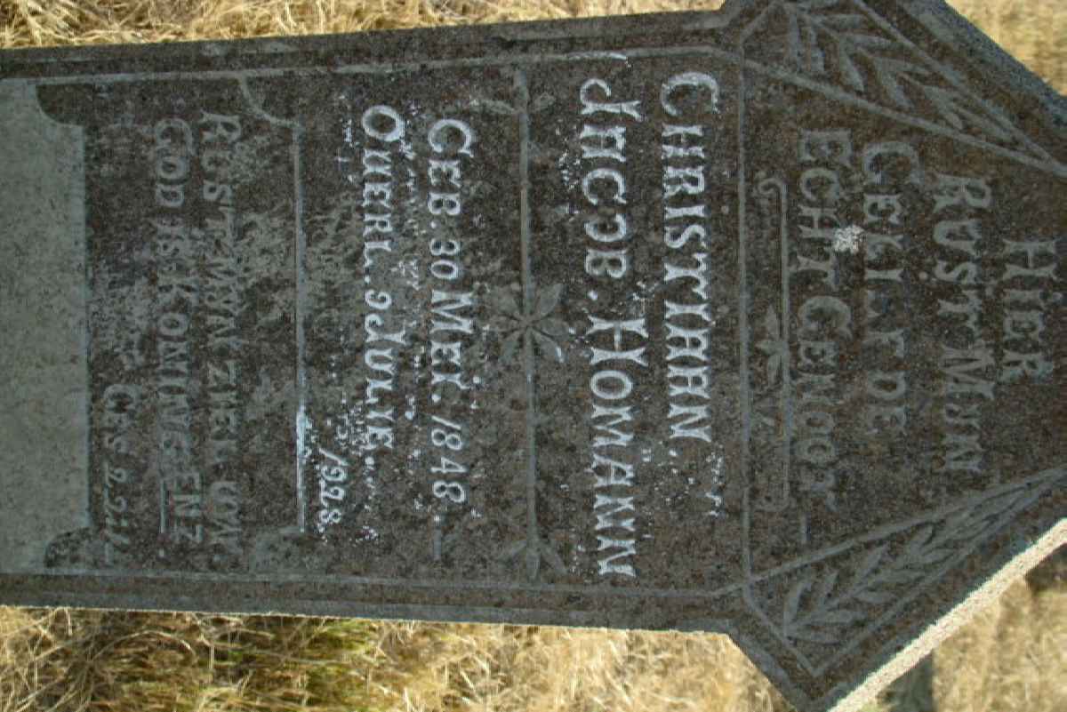 HOMANN Christiaan Jacob 1848-1928