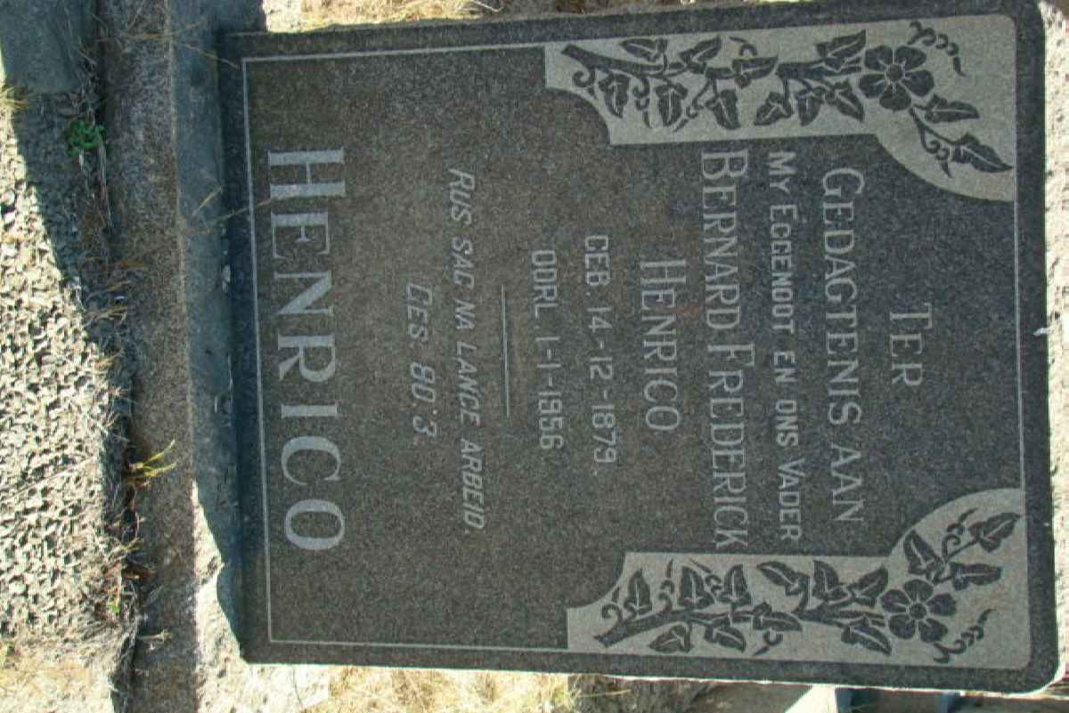 HENRICO Bernard Frederick 1879-1956
