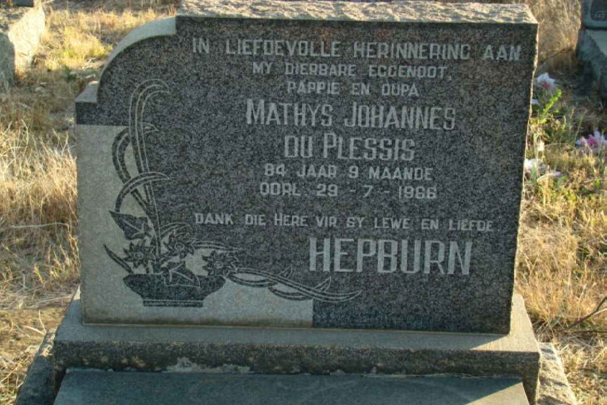 HEPBURN Mathys Johannes du Plessis  -1966