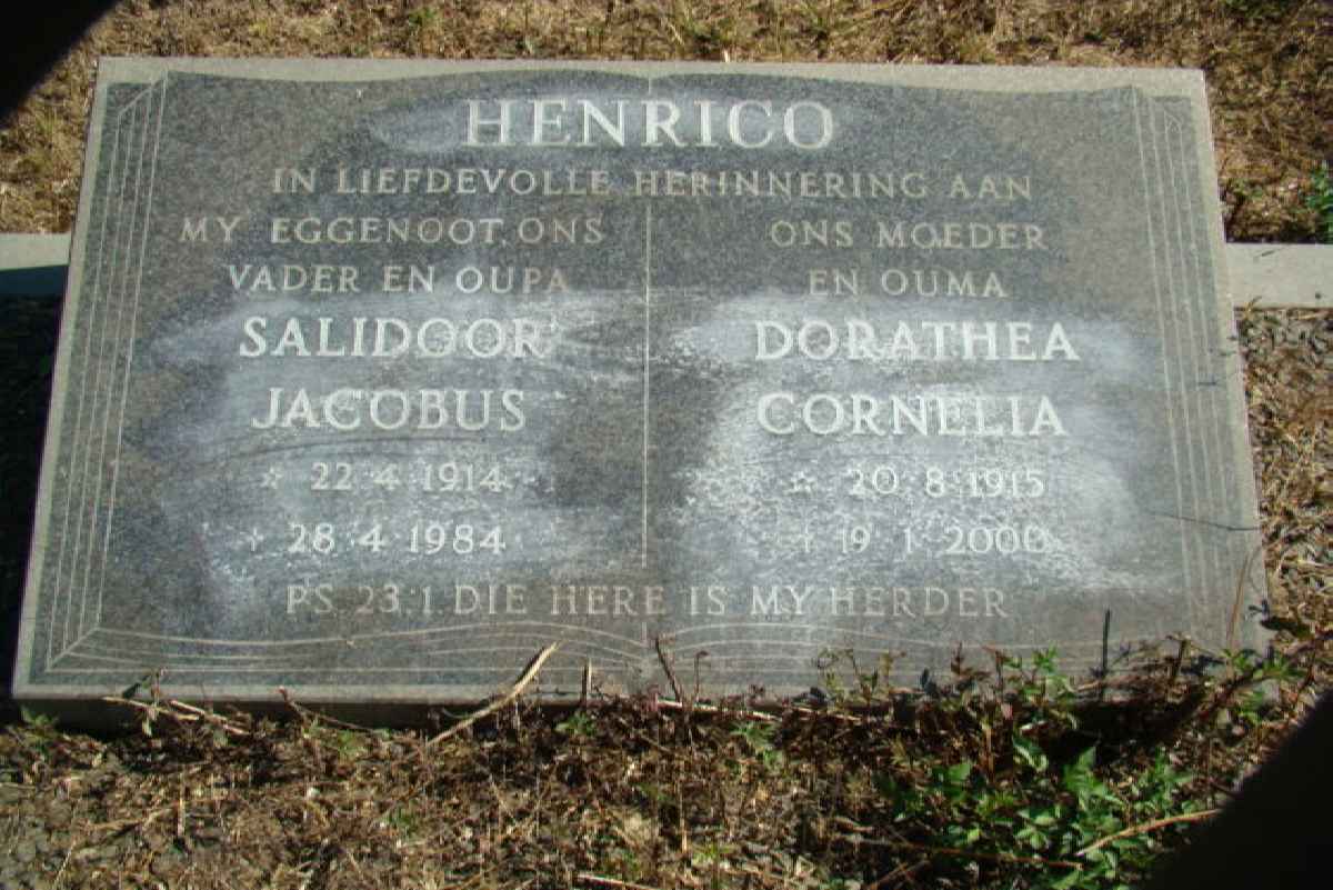 HENRICO Salidoor Jacobus 1914-1984 &amp; Dorathea Cornelia 1915-2000