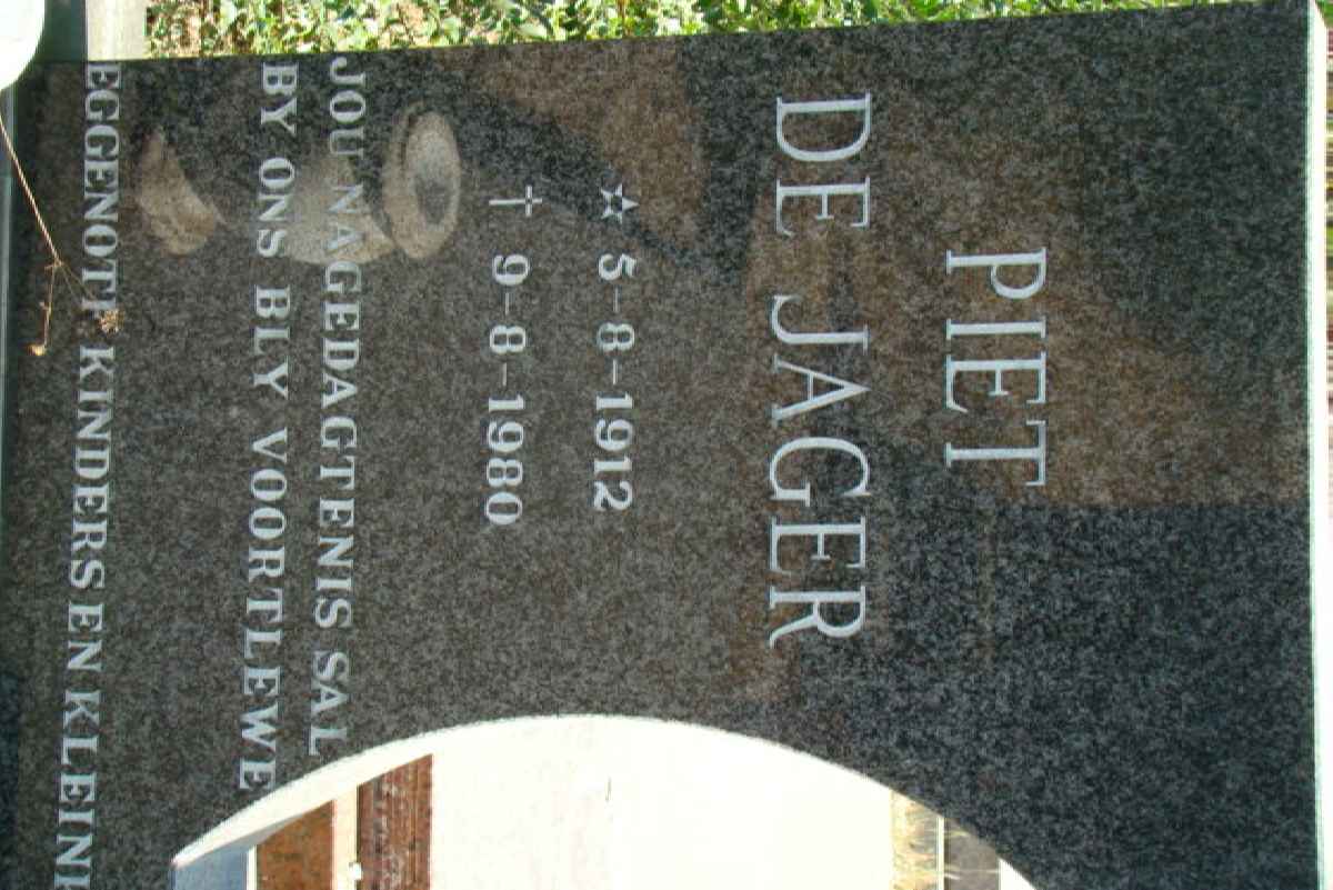 JAGER Piet, de 1912-1980