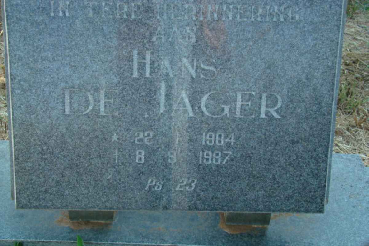 JAGER Hans, de 1904-1987