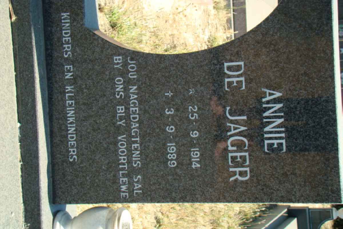 JAGER Annie, de 1914-1989