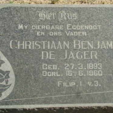 JAGER Christiaan Benjamin, de 1893-1960