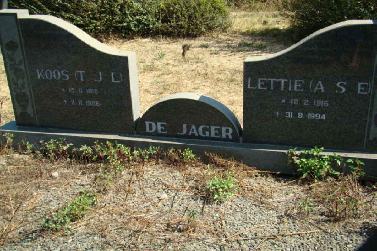 JAGER T.J.S., de 1910-1986 &amp; A.S.E. 1916-1994