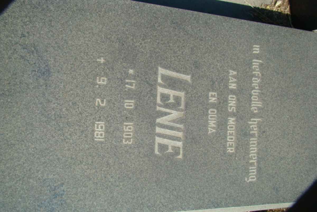 JOUBERT Lenie 1903-1981