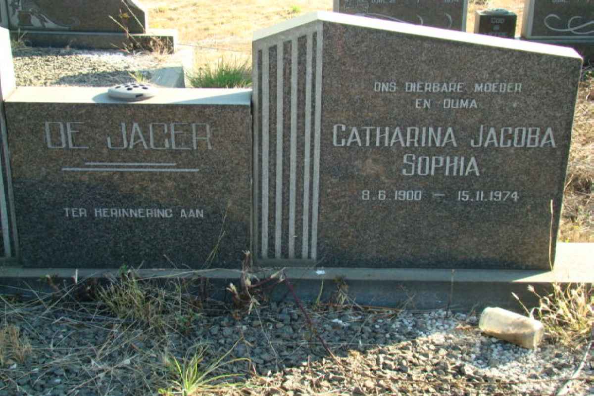 JAGER Catharina Jacoba Sophia, de 1900-1974
