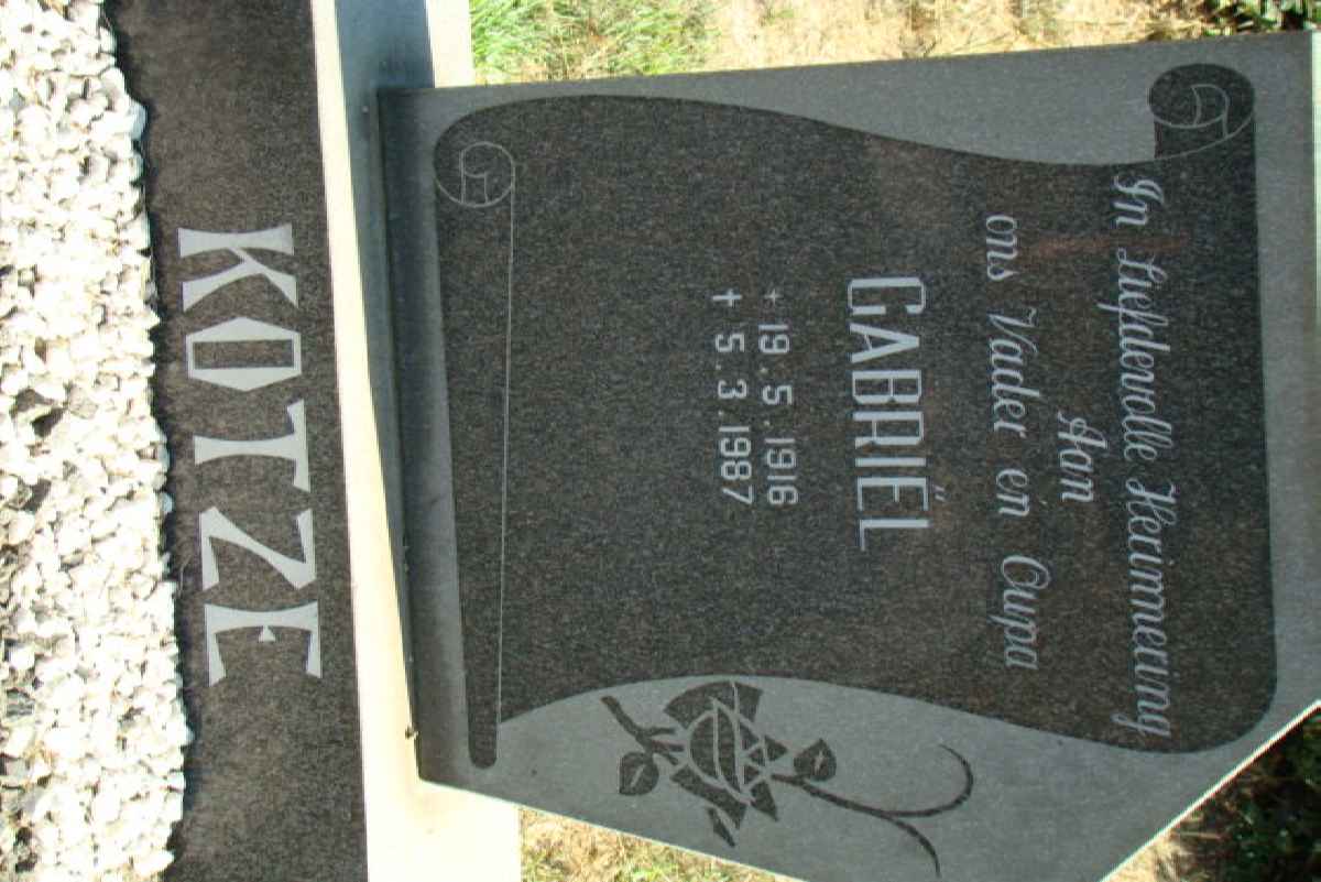 KOTZE Gabriel 1916-1987