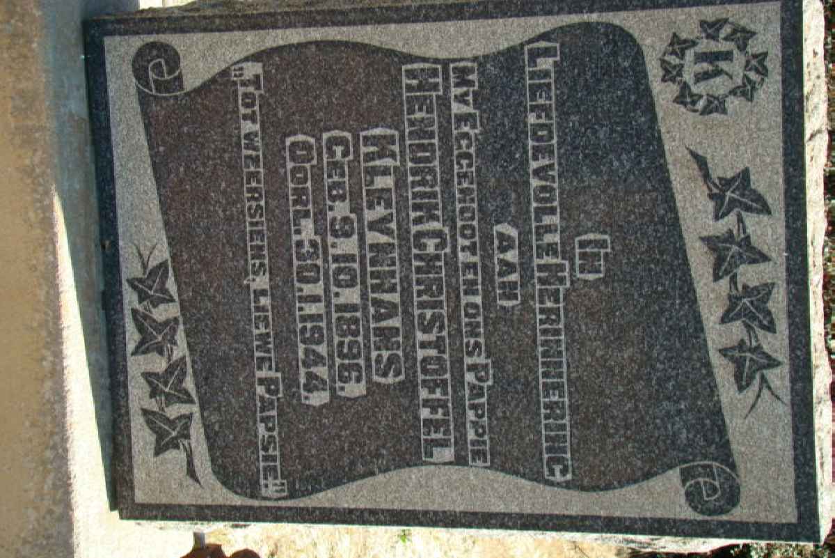 KLEYNHANS Hendrik Christoffel 1896-1944